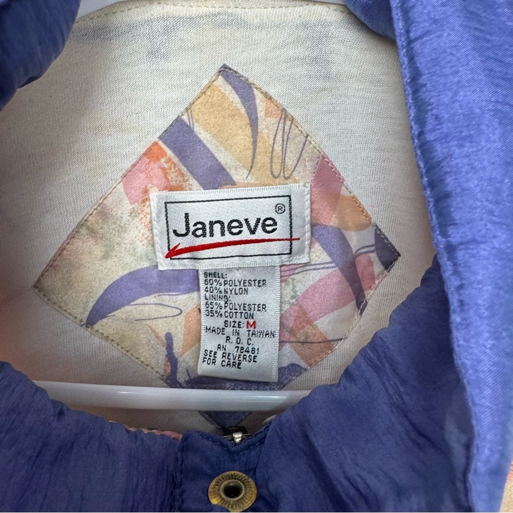 Janeve‎ Blue Jacket with Abstract Pattern - Picture 3 of 8